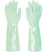 ROYAKI Heavy Duty 15''PVC Coated Work Gloves, Waterproof Chemical Resistant Glove, Cotton Lined