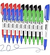 coruscant Assorted Colors Permanent Marker Fine Point Bulk, Fine Tip Quickly Drying, Waterproof, ...