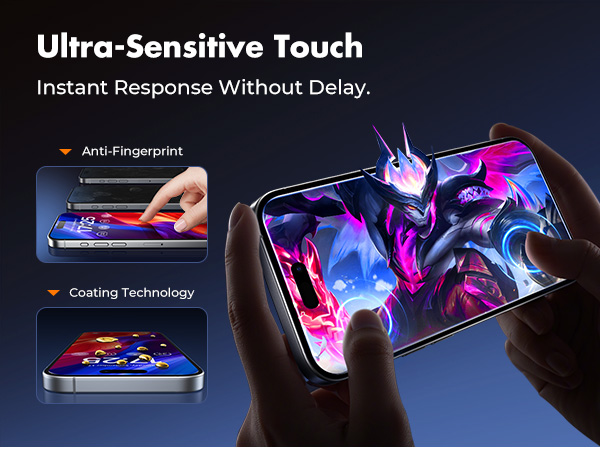 Screen Protector for iPhone 15 Double Shatterproof Tempered Glass