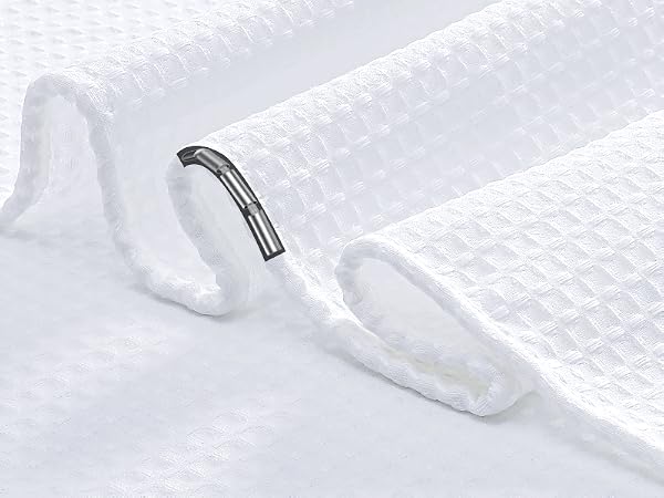 white shower curtain