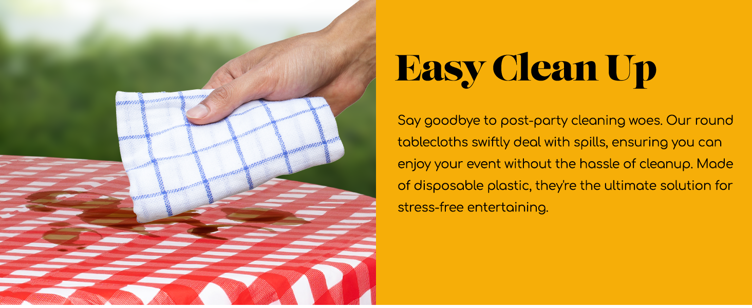 Grandipity Plastic Table Cloth GINGHAM RED