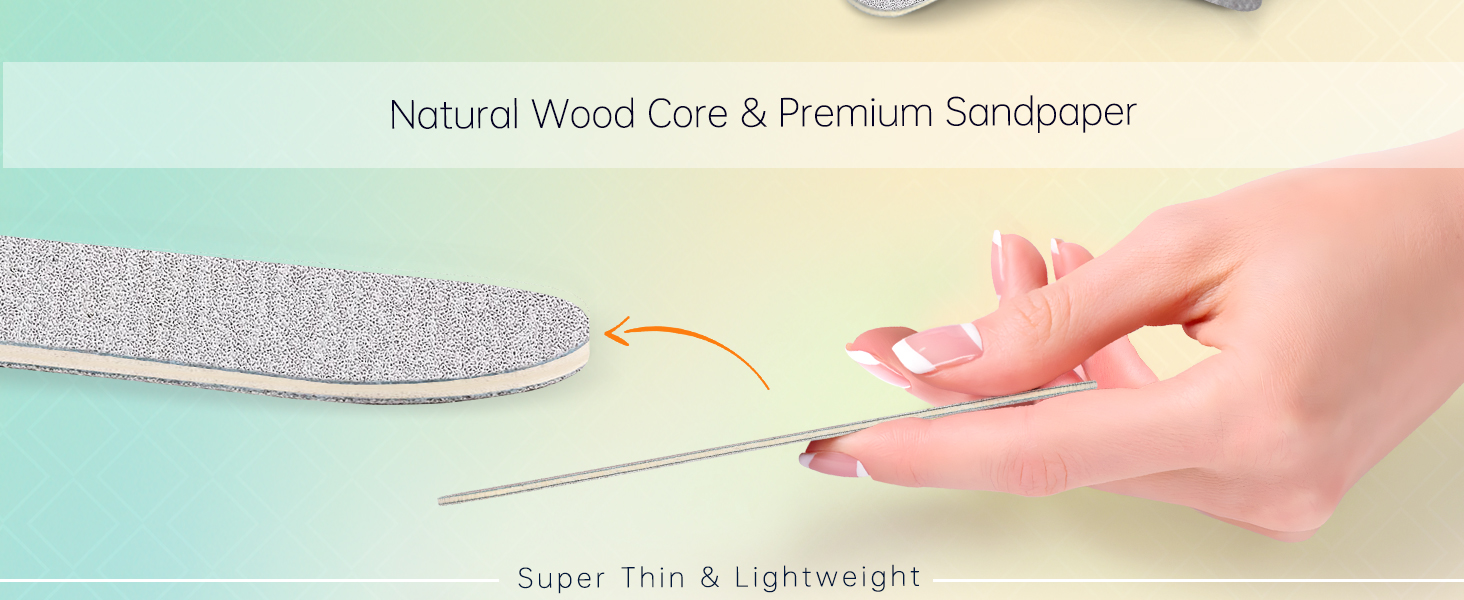 Wood Core Emery Boards