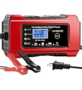 AIYONFEI 6A 12V Car Battery Charger Smart Maintainer Trickle Charger, Red | Smart Battery Desulfa...