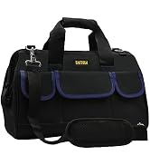 FASTECH 18 Inch Tool Bag, Waterproof Wide Mouth Tool Kit, Heavy Duty Tool Bag Organizer With Shou...