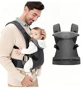 IULONEE Baby Sling Carrier, All Positions Front and Back Toddler Carriers, 4-in-1 Ergonomic Baby ...