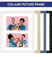 An&He 11x14 Collage Frame, Displays 5 Photos in 4x6 Size, Wooden Multi-Photo Frame with Clear PS ...