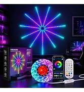MORIACC Smart Firework LED Lights, USB Powered Room Decor with Realistic Blooming Visuals, Color ...