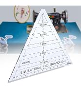 Hilitand 60 Degree Equilateral Triangle Quilting Ruler, Transparent, 5*30cm/1.97*11.81in, Plastic...