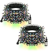 TW SHINE Christmas Lights, 400 LED 132FT Outdoor Christmas Lights Plug in with 8 Modes, Waterproo...
