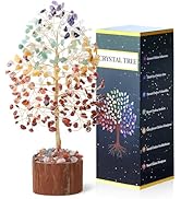 NUKAYAI 7 Chakra Crystal Tree Birthday Gifts for Women, Crystals and Healing Stones Crystal Bonsa...