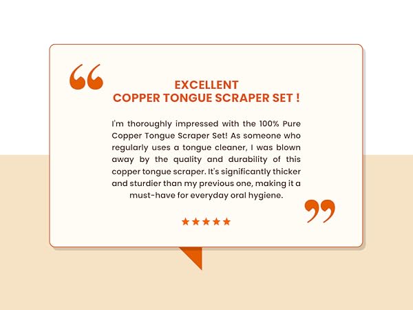 koppen copper tongue scraper for adults