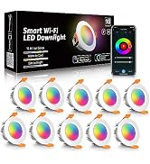 LightingWill 2 Inch LED Recessed Lighting, Smart WiFi LED Downlight, 5W LED Ceiling Light Compati...