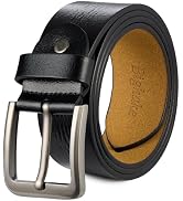 Bighake Men's Belt - Genuine Leather Heavy Duty Classic Handmade Belt for Dress and Casual Wear