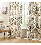 Vintage Floral Curtains 96 Inches Long for Living Room Back Tab Rod Pocket 2 Panels Boho Farmhous...