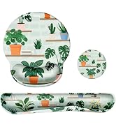 MOSISO Wrist Rest Support for Mouse Pad&Keyboard Set, Streamline Ergonomic Mousepad&Coaster Non-S...