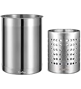 KSENDALO Stainless Steel Utensil Holder Utensil Drying Rack Set - (6.5inch &5.32inch High) Weight...