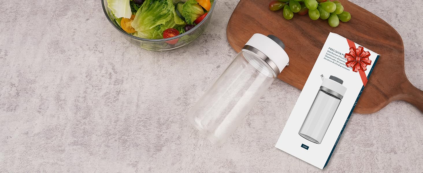 Precision Pour Glass Oil Dispenser with 3 Modes