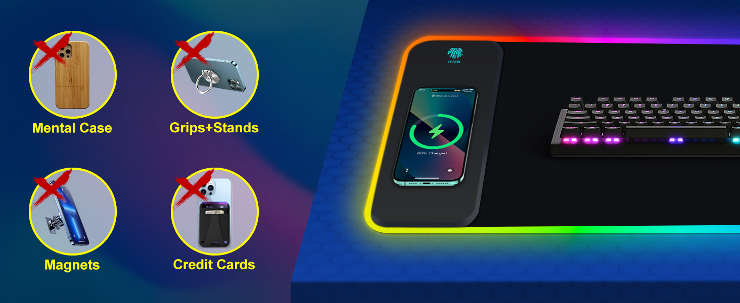 Cool rgb charging mouse pad