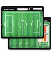 HIGHRAZON Dry Erase Soccer Clipboard for Coach, Premium Tactical Soccer Coaching Board, Portable ...