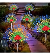 echosari Outdoor Solar Garden Lights, Total 6 Pack 720 LED Firework Light with 8 Modes IP65 Water...