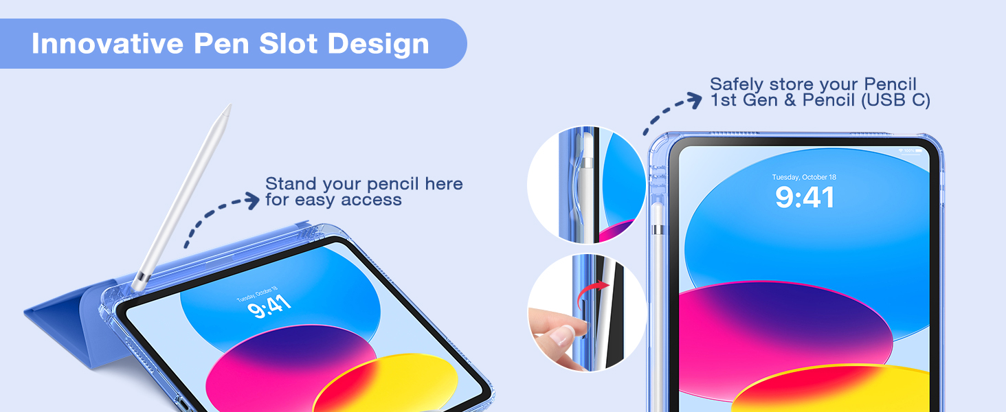 with pencil holder ipad 10.9 inch case