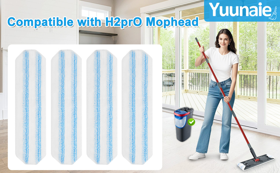 Mop Replacement Pads for O Cedar H2prO Flat Mop System