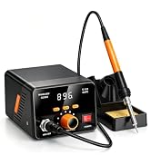 NANKADF 938 Digital Soldering Station 212°F-896°F 60W Copper Transformer | Ceramic Heater, Temp C...