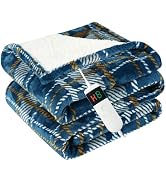 DANENOSA Electric Heated Blanket Throw Size 50''x60'' Soft Flannel & Sherpa Electric Blanket with...