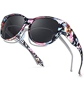 Xfeel Polarized Sunglasses Over Glasses for Women Trendy Shades Over Prescription Eyeglasses Sun ...