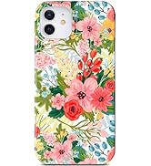 J.west Design for iPhone 11 Case 6.1", Modern Style Summer Cute Bouquet Floral Pattern with Garde...