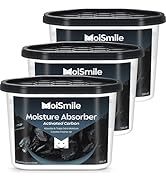 Moisture Absorbers 3 Pack, Activated Carbonfor Closet Dehumidifier Moisture Absorbers, 10.5oz Ref...