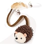Migipaws Interactive Hedgehog Cat Toy 360° Rolling & Spin with Soft Plush Tail for Indoor Cats Sm...