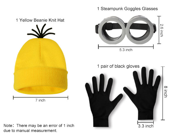 3 Pcs Halloween Costume Accessories Adult