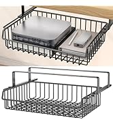 ENONCI Under Desk Drawer, Slide Out Design,No Drill Metal Under Desk Cable Management, Under Desk...