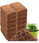 ZENFUN 12 Packs 17 lb Coco Coir Organic Brick for Plants, 100% Natural Coconut Coir Pith, Compres...