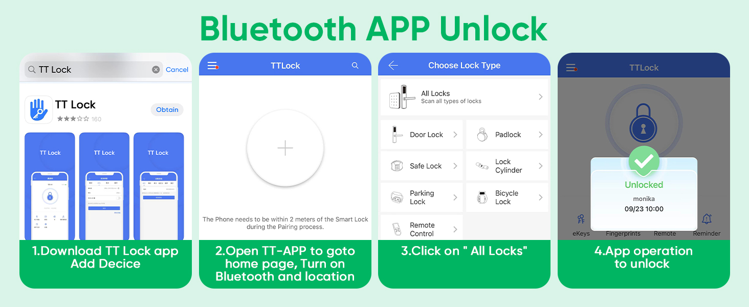 Bluetooth Fingerprint Cabinet Lock