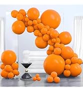 PartyWoo Tangerine Orange Balloons, 100 pcs Dark Orange Balloons Different Sizes Pack of 36 Inch ...