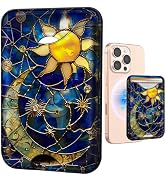 Shorogyt Phone Wallets Compatible with Magsafe Wallet Magnetic Card Holder - Sun Moon Pattern for...