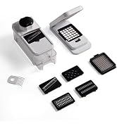 CAROTE Mandoline Slicer Vegetable Chopper with Container, Food Chopper Vegetable Cutter, Cheese G...