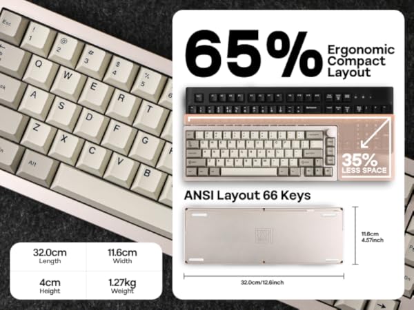 P65 Tri-Mode Wireless QMK/VIA Mechanical Keyboard