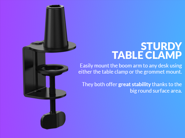 Sensic SA-30 LP Sturdy table clamp Blue Yeti Nano Mini X Fifine Ampligame Tonor Elgato Logitech