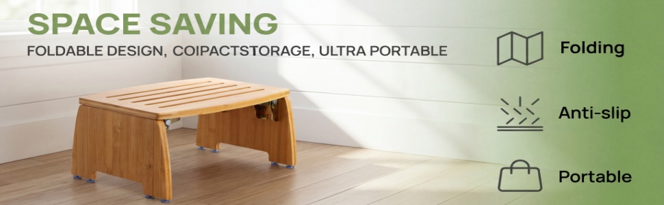Bamboo Folding Step Stool