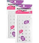 White Round Hole Reinforcement Labels , Strengthen and Repair Punched Holes , Stickers Self Adhes...