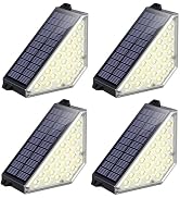 TECKNET Solar Step Lights for Outside, 2 Modes Brightness Adjustable, 24 LEDs Solar Deck Lights, ...