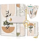 Jogjam Abstract Boho Leaves Rfid Ladies Wallet, Small Slim Thin Compact Credit Card Women Wallet,...