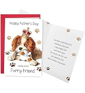 Ogeby Funny Fathers Day Card for Dog Lover, Cute Fathers Day Card from Dog, Happy Father's Day fr...