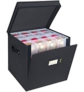 BALEINE Christmas Ornament Storage Box with Dividers, Premium Holiday Ornaments Storage Container...