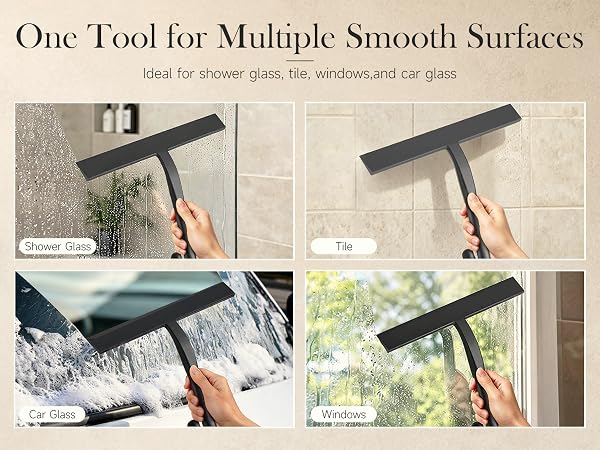10 Inch Silicone Shower Squeegee for Glass Doors