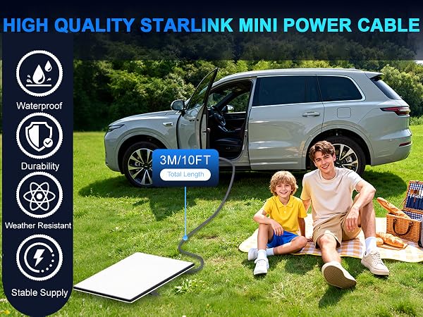 starlink mini car charger to dc cable