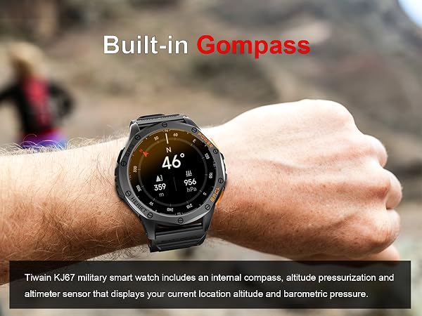 military smart watch for men GPS Android and iphone